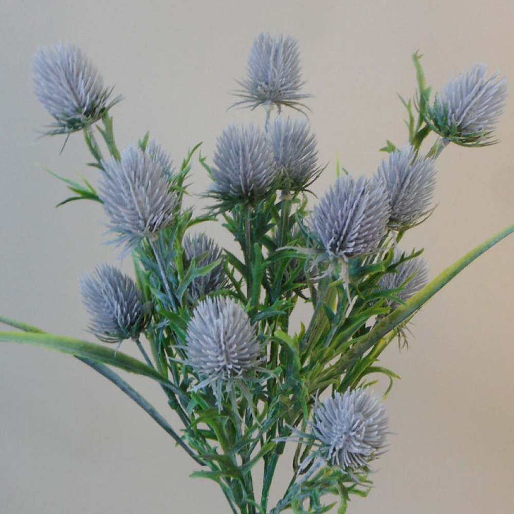 Artificial Thistles Plant Lavender Grey 38.5cm Artificial Flowers